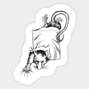 Rat in the pocket Sticker